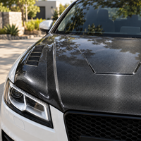 Capot Moteur en Fibre de Carbone Audi A3 S3 RS3 2018-2020 3K Twill Noir Brillant à Visser Léger Panneau de Remplacement Aéro