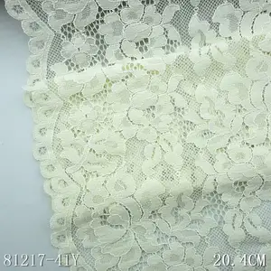 8 "Wide Ivory Lace Trim Schulp Spandex Materiaal Kant