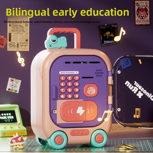 Tirelire éducative en forme de voiture pour enfants, en plastique, bilingue, pour l'éducation précoce, dépôt et retrait d'argent, cadeau d'anniversaire pour garçons et filles - Product Image 3