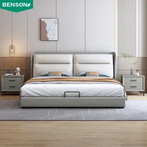 New style custom loft luxury elegant modern wood frame design single twin queen king size up-holstered beds for adult