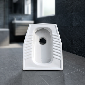 Casserole accroupie bon marché articles sanitaires confortables en céramique design moderne oriental WC toilette une pièce hôtel utilisation avec couvercle - Product Image 3