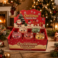 Boîte mystère de Noël en forme de renne scintillant de 8,5 cm, jouet anti-stress souple et compressible, idéal pour les fêtes de fin d'année