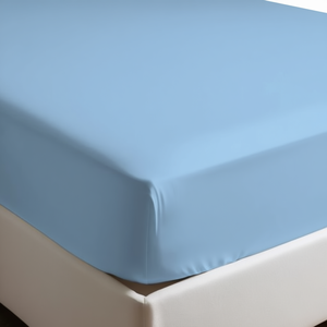 Sábana Ajustable 100% Algodón Azul Claro Alemán Individual 100x200 Cm - Product Image 3