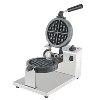 Gaufrier Électrique Commercial Rotatif en Acier Inoxydable Antiadhésif avec Plaques Amovibles et Fonctionnement Automatique pour Gaufres Belges