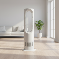 Ventilador de Techo Oscilante sin Aspas con Control Remoto, Temporizador y Motor sin Escobillas para Hogar, Oficina y Hotel