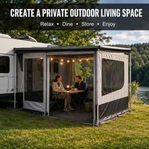 Cabine <span class=keywords><strong>d</strong></span>'intimité personnalisée pour <span class=keywords><strong>auvent</strong></span> de camping-car, enclos pour <span class=keywords><strong>caravane</strong></span>, fabrication OEM en petites séries - Product Image 2