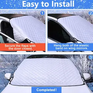 SUNNUO Custom Model New Car Winter Windshield Cover PEVA Full Snow Collapsible Sunshade Waterproof Windshield Cover