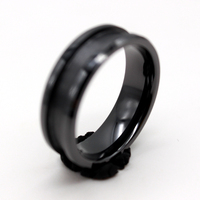 Anneaux cadeaux d'anniversaire Smart NFC en céramique noir blanc mémoire 8mm 6mm 4mm monocanal