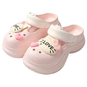 Yearning Women's Mid Top Holes Hole-Patterned Slippers Soft Comfortable Korean Style Air Cushion <b>Waterproof</b> Outdoor/Indoor Use - Product Image 5