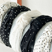 Serre-tête en tissu floral tendance, bandeau noué pour femmes, accessoires capillaires pour filles, usage quotidien, décoration de fête