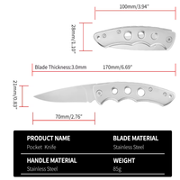 Mini couteau pliant de poche, lame en acier 3cr13, manche en aluminium, couteau utilitaire EDC pour le camping et les activités de plein air