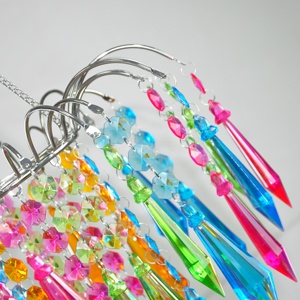 Decorazione evento colore arcobaleno ornamento acrilico <span class=keywords><strong>perline</strong></span> a buon mercato lampadari <span class=keywords><strong>paralume</strong></span> - Product Image 2