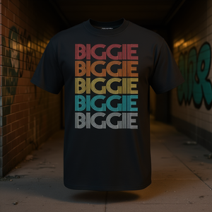 T-shirt rétro vintage Biggie unisexe taille adulte moyenne noir imprimé graphique style streetwear - Product Image 3