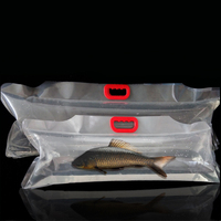Livraison en plastique impression personnalisée transport oxygène poignée gonflable poisson vivant sac d'emballage