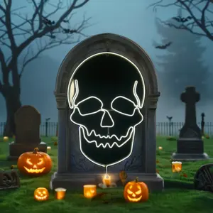 Luces <span class=keywords><strong>de</strong></span> cuerda LED impermeables para exteriores con marco <span class=keywords><strong>de</strong></span> acero Figuras con motivos 'Boo Ghost' para decoración <span class=keywords><strong>de</strong></span> fiesta <span class=keywords><strong>de</strong></span> Halloween - Product Image 3