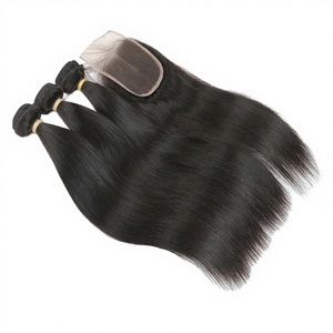 ผมแท้คุณภาพสูงจากอินเดีย แบบ Remy  ถักด้วยเครื่องจักร  จัดเรียงเกล็ดผม  ทุกสี  ขนาด 2x6 4x4 5x5 6x6 7x7 9x6 13x4 13x6 - Product Image 3