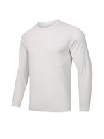 T-shirt de sport personnalisé grande taille léger et ajusté en maille à manches longues pour fitness, automne, anti-bactérien