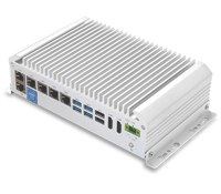 Mini PC industriel amd, ordinateur intégré, sans ventilateur, avec 5 x POE LAN/I3/I5/I7