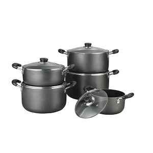 Không dính Đen đồ nấu nướng chậu đầy màu sắc chất lượng cao Nhà Bếp Nấu Ăn không dính nhôm Cookware chậu Set cho Trang chủ sử dụng - Product Image 2