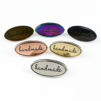 MeeTee BF786 40*18mm Logo fait main carte étiquettes en alliage de zinc bricolage sac fait main matériel fermoir décoratif marque nom étiquette boucle