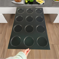 Plaque de cuisson en acier aluminisé pour four industriel commercial Brilliance Furniture, antiadhésive, pour cupcakes et muffins