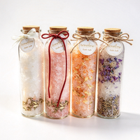 Sel de Bain Epsom Brineblum avec Fleurs Séchées Mixtes, Bain Relaxant Premium pour le Corps