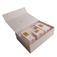 Boîte cadeau magnétique mate avec logo écologique, emballage cosmétique de luxe en carton rigide à fermeture plate
