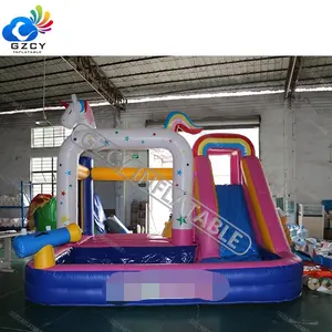 Outdoor backyard water slide inflatable children water slide inflatable jumping bouncer with slide combo for sale