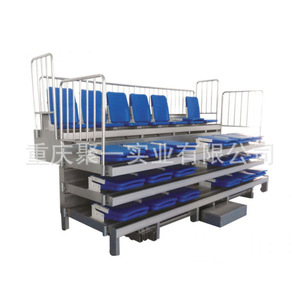 Sièges de tribune rétractables rouges pliables pour stades sportifs et gymnases scolaires - Product Image 3