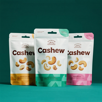 Pochette d'emballage alimentaire de fruits secs à fermeture éclair personnalisée en usine sac en arachide et noix de pin cacahuètes mélangées noix de cajou sac d'emballage debout