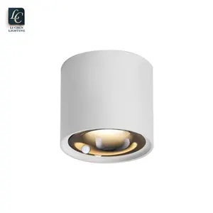 Custom Die-casting Aluminum Indoor Commercial 12W Round Surface Mount LED Spotlight