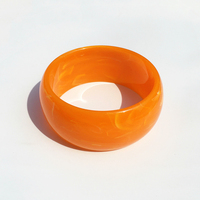 UJBOX Bracelet jonc en acrylique surdimensionné pour femme, multicolore, grande taille, en résine, large, bijoux fantaisie
