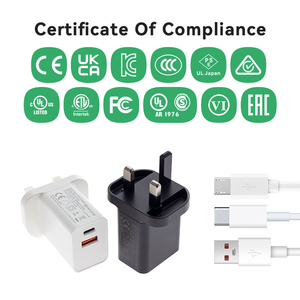 Giấy chứng nhận toàn cầu ukca CE FCC gốc kép cổng USB C tường sạc nhanh sạc PD 20W Loại C tường Sạc adapter cho iPhone - Product Image 2