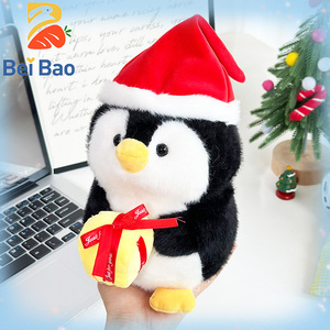 <span class=keywords><strong>Peluche</strong></span> de pingouin de Noël personnalisée en <span class=keywords><strong>peluche</strong></span> douce unisexe de 25/35/45 cm, <span class=keywords><strong>peluche</strong></span> super douce en coton PP, maille anti-stress, peluches personnalisées - Product Image 4
