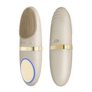 Skin Care Heat Cold Face Cleansing Machine Sebum Removal Pore Deep Clean Silicone Electric Facial Vibration Cleanser Brush - Product Image 1