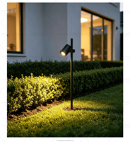 Lampe de jardin à piquet GU10 étanche IP54 en aluminium pour éclairage paysager extérieur 340 °   Lampe de décoration de jardin réglable