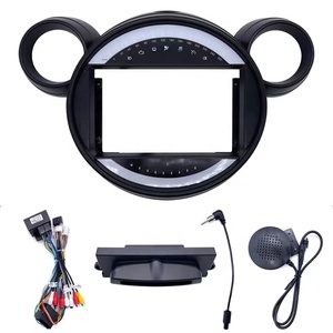 Cadre de Fascias d'autoradio Meihua pour <span class=keywords><strong>Bmw</strong></span> Mini Cooper R56 R60 R51 2007-2014 <span class=keywords><strong>Adaptateur</strong></span> de faisceau de câblage de panneau stéréo 9 pouces Canbus - Product Image 2
