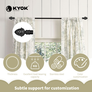 Tringle à Rideau 19mm Tringle à Rideau 25mm Tringle à Rideau Simple Designs Vente en gros d'usine - Product Image 6