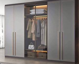 2025 Armoire abordable conçue spécialement pour les chambres de filles équipée d'une coiffeuse, d'une porte en verre et d'un miroir - Product Image 5