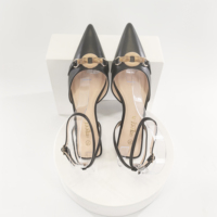 Chaussures de luxe pour femmes, sandales à talons aiguilles, bout pointu, talons hauts, été