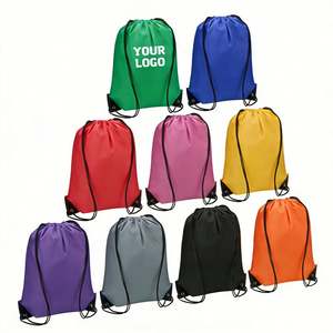 2026 New Year Branded <b>Drawstring</b> Gym <b>Backpack</b> Sport Back Pack Nylon Shoulder Bag for Gifts - Product Image 1