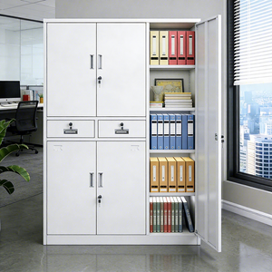 Armoire de classement métallique à 2 portes, meuble de rangement en acier, armoire de classement en fer - Product Image 6