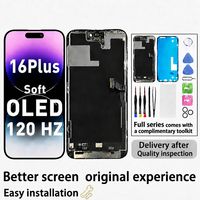 Écran de remplacement OLED flexible RJ avec numériseur tactile et CI mobile pour Phone 16 Plus