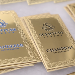 <span class=keywords><strong>Hot</strong></span> bán tùy chỉnh Kim Loại Logo Sticker Dập nổi 3D kim loại lá nhãn cho chai nước hoa bao bì nhãn - Product Image 2