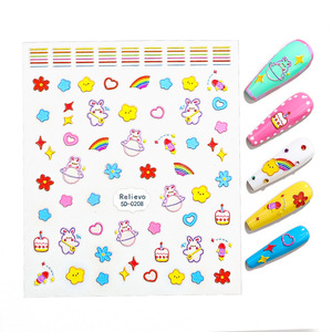 Relievo 3D <b>Nail</b> <b>Stickers</b> SD-0208 Cute Cartoon Self Adhesive Art Decoration For <b>Nails</b> - Product Image 5