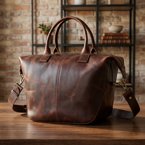 Sac à main imperméable BS International pour femme, léger, durable, en cuir véritable, avec fermeture éclair, souple, écologique, bandoulière, capacité 3L+ - Product Image 4