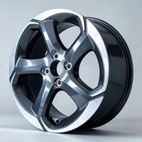Jantes de voiture en alliage monobloc forgées Black Machine Face Y000