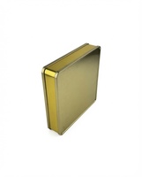 Boîte cadeau carrée en métal doré de luxe, emballage métallique haut de gamme, cadeau idéal pour les fruits secs, les dattes, les en-cas