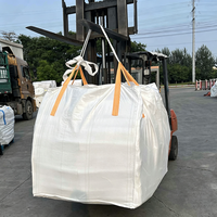 Bolsa Jumbo de 1.5 Toneladas, Supersaco de 1000 kg, 100% Polipropileno, Bolsas FIBC de Plástico Antiestático, con Banda de Refuerzo, Fondo Plano, Big Bag