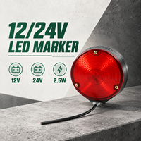 Feu de position latéral LED HSSH 12V 24V 2,5W rouge, blanc, ambre pour camion, remorque, véhicule utilitaire